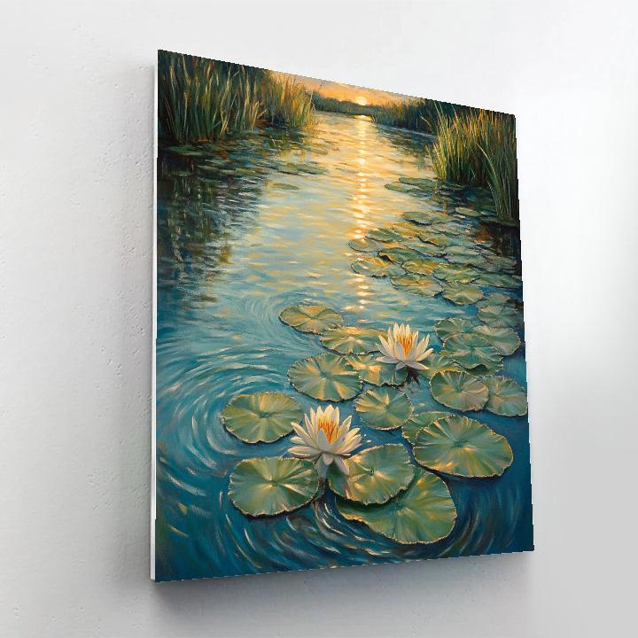 Edgar Degas Inspired Water Lily Breeze painting number kit