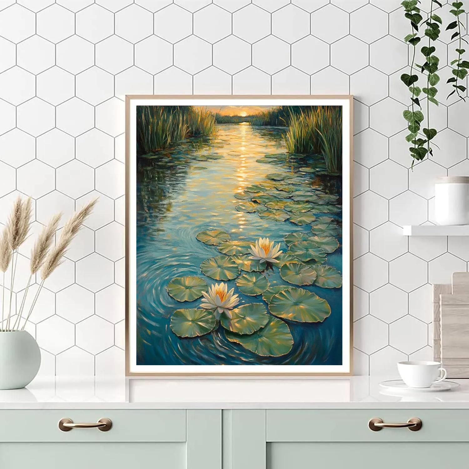 Edgar Degas Inspired Water Lily Breeze painting number kit