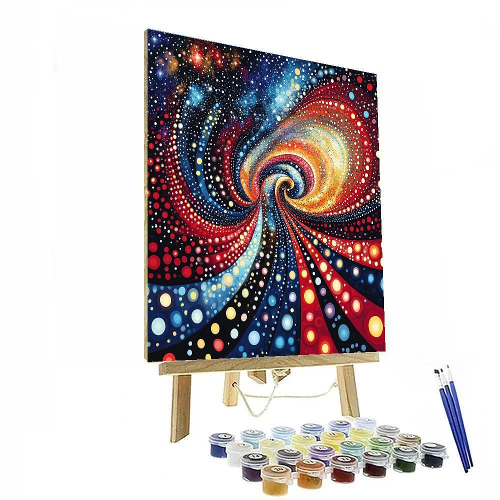 Yayoi Kusama Inspired Cosmic Polka Dance Painting by numbers kit