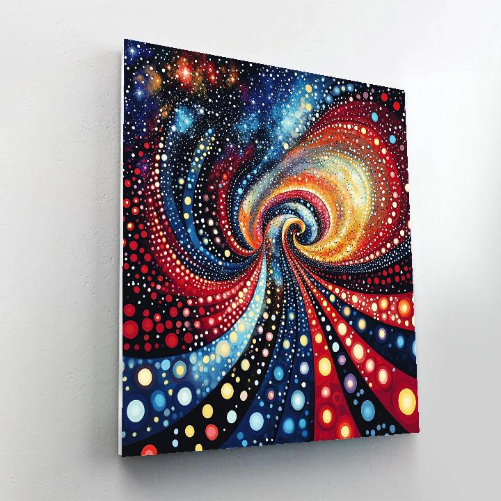 Yayoi Kusama Inspired Cosmic Polka Dance Painting by numbers kit
