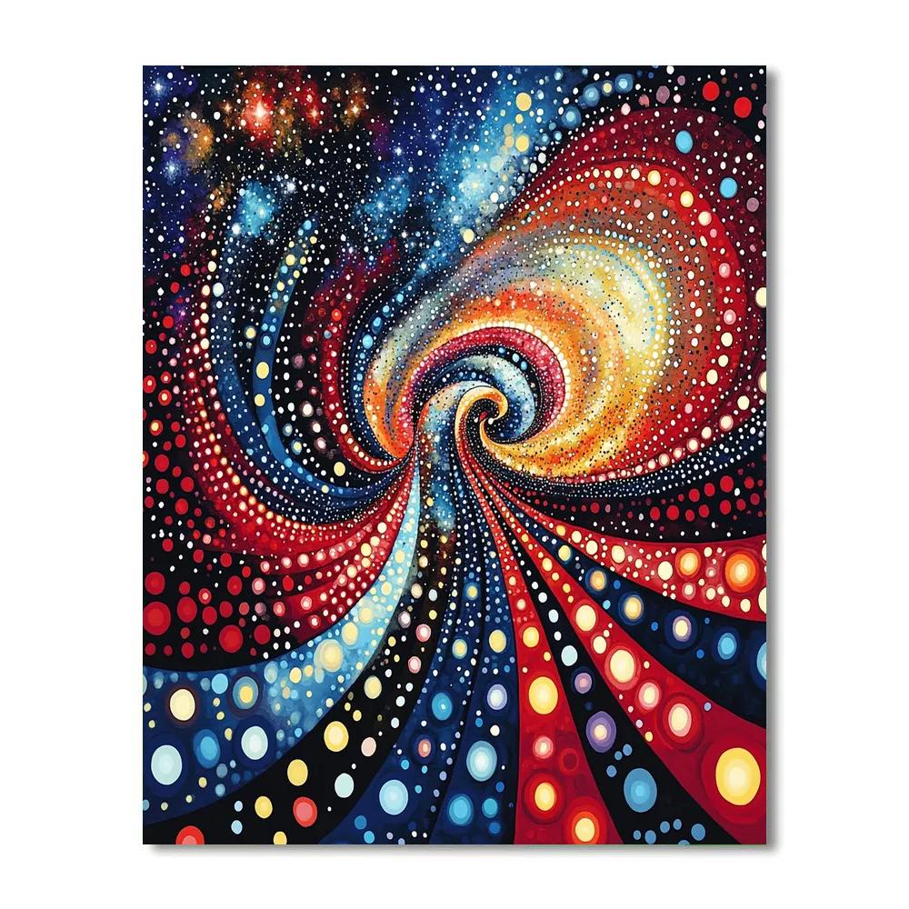 Yayoi Kusama Inspired Cosmic Polka Dance Painting by numbers kit