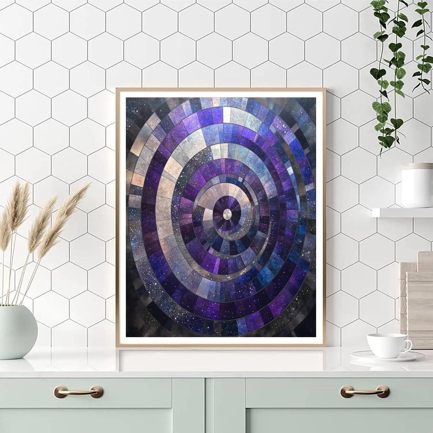 Georges Seurat Inspired Cosmic Geometry Paint by numbers art