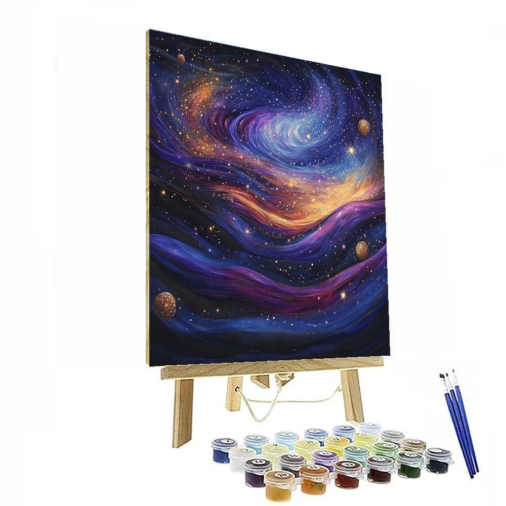 Georges Seurat Inspired Cosmic Dreamscape Painting by numbers kit