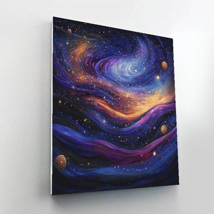 Georges Seurat Inspired Cosmic Dreamscape Painting by numbers kit