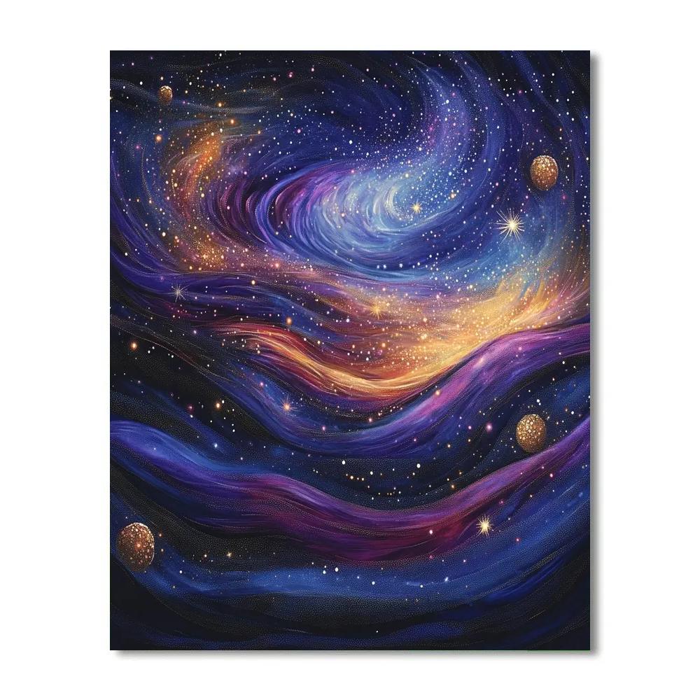 Georges Seurat Inspired Cosmic Dreamscape Painting by numbers kit