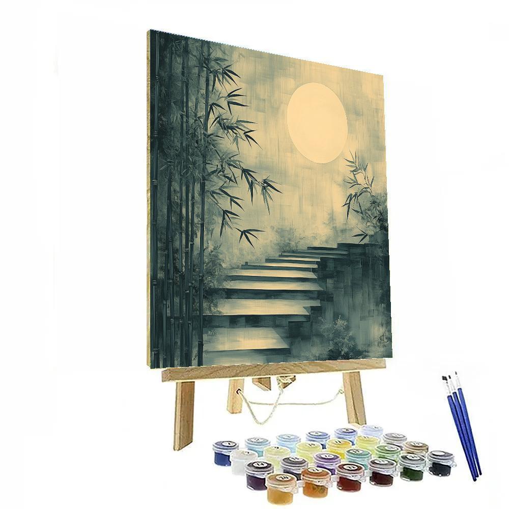 Zhao Mengfu Inspired Lunar Ink Garden Paint by numbers art