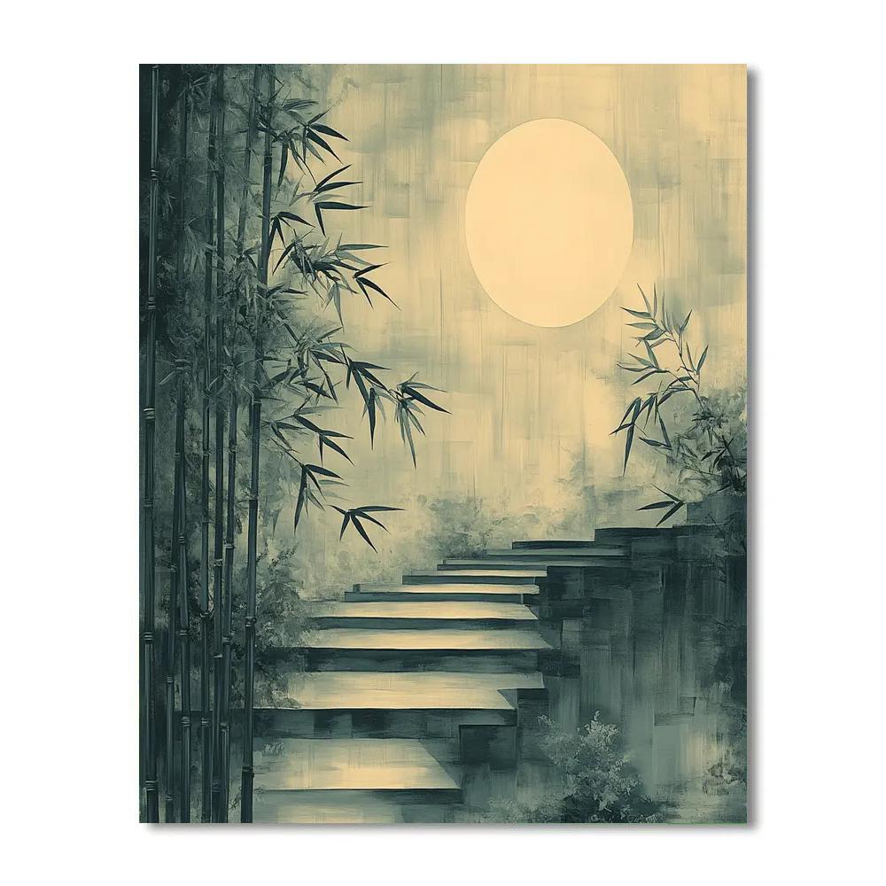 Zhao Mengfu Inspired Lunar Ink Garden Paint by numbers art