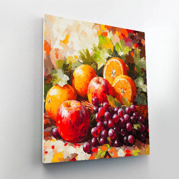 Paul Cézanne Inspired Vibrant Fruit Medley Numbered painting kits