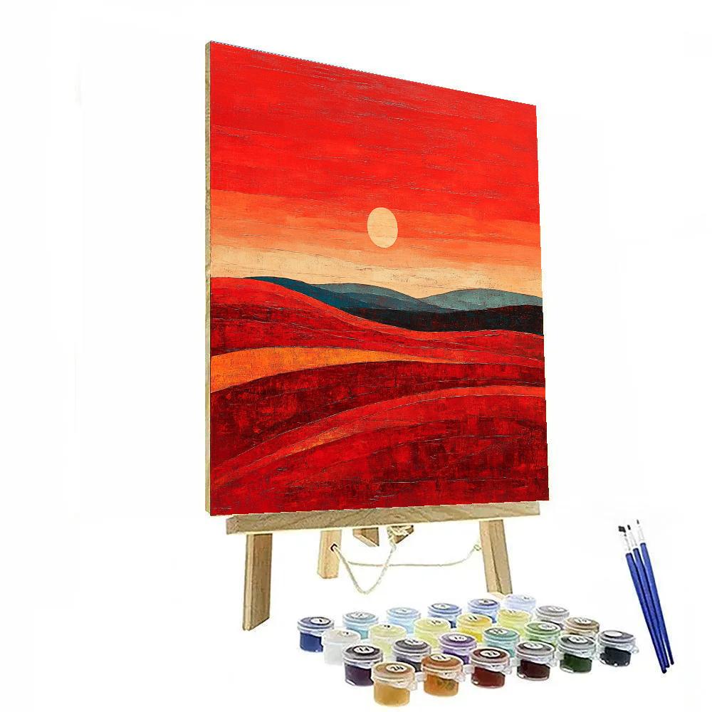 Paul Klee Inspired Desert Mosaic Paint by numbers art