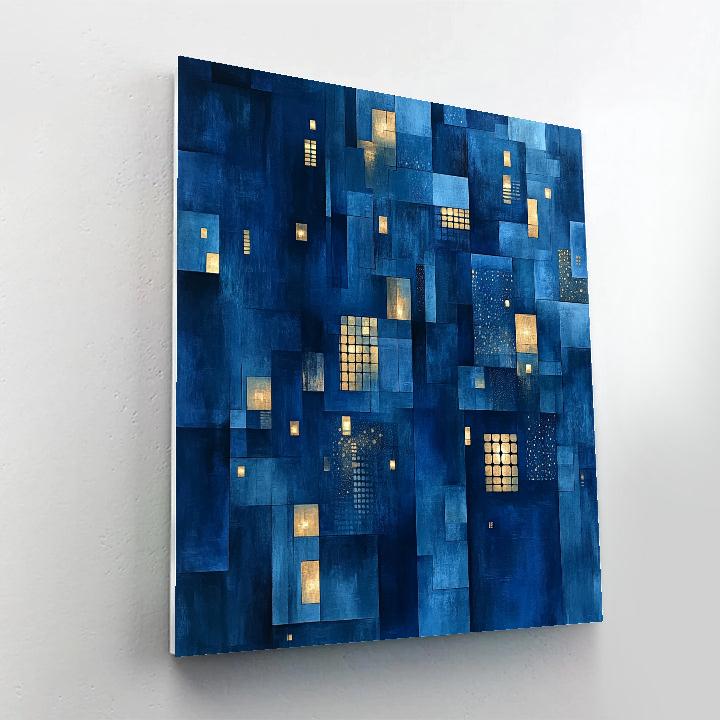 Paul Klee Inspired Urban Rhythm Number painting