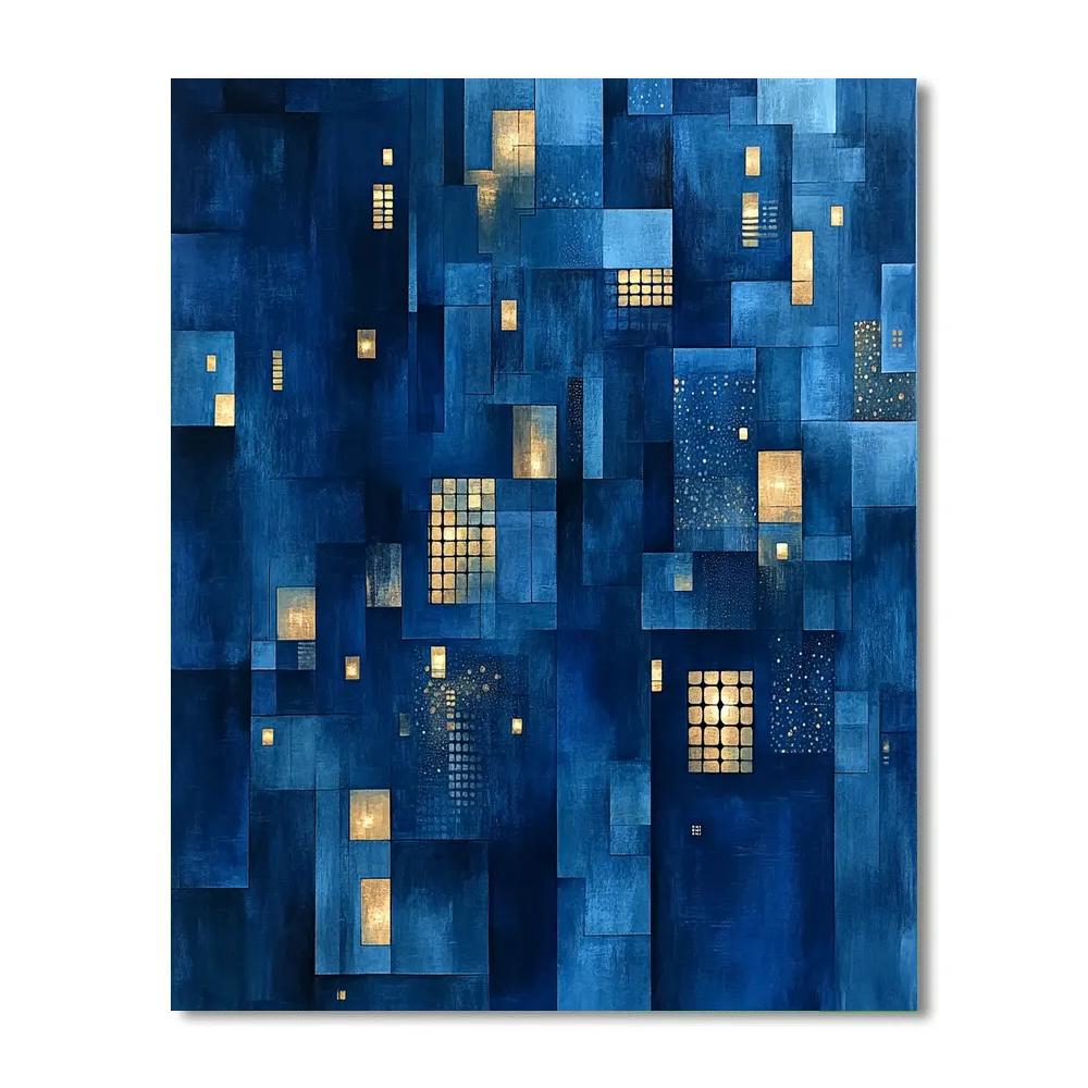 Paul Klee Inspired Urban Rhythm Number painting