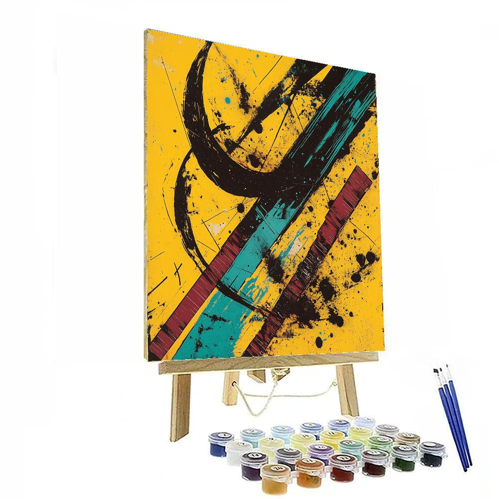 Jean-Michel Basquiat Inspired Stellar Graffiti Painting by numbers kit