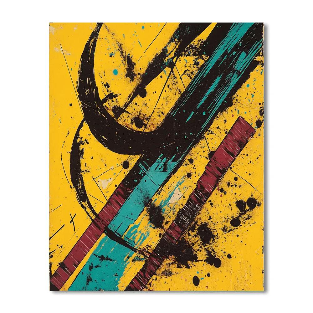 Jean-Michel Basquiat Inspired Stellar Graffiti Painting by numbers kit