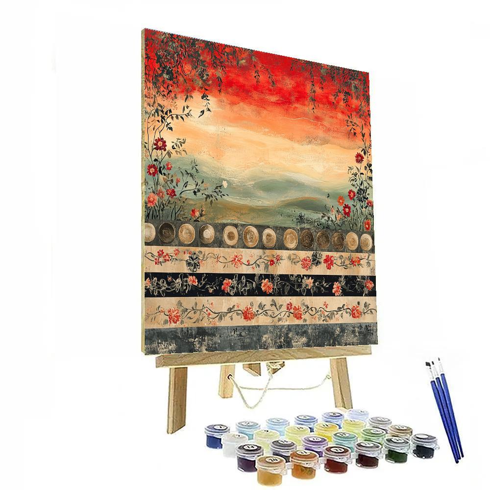 Nandalal Bose Inspired Village Festival Rhythm paint by numbers