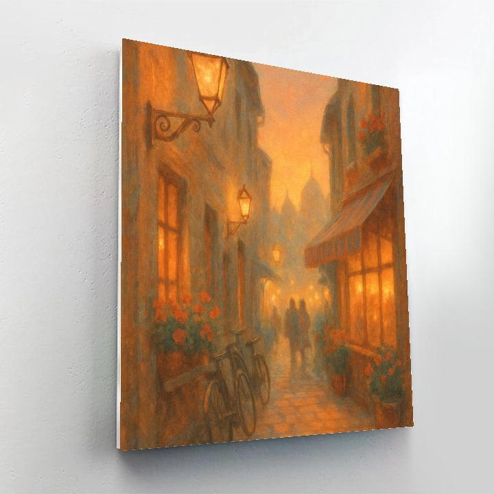Sunlit Cobblestone Alley Paint by numbers art