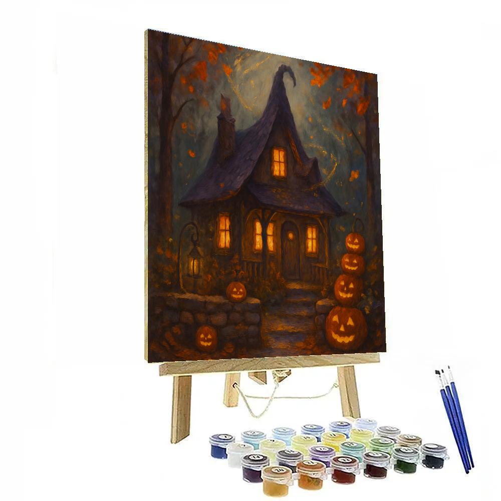 Cottage Evening Glow Numbered painting kits