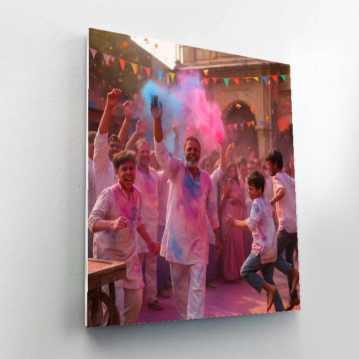 Holi Colors Of Mathura Festival paint by numbers