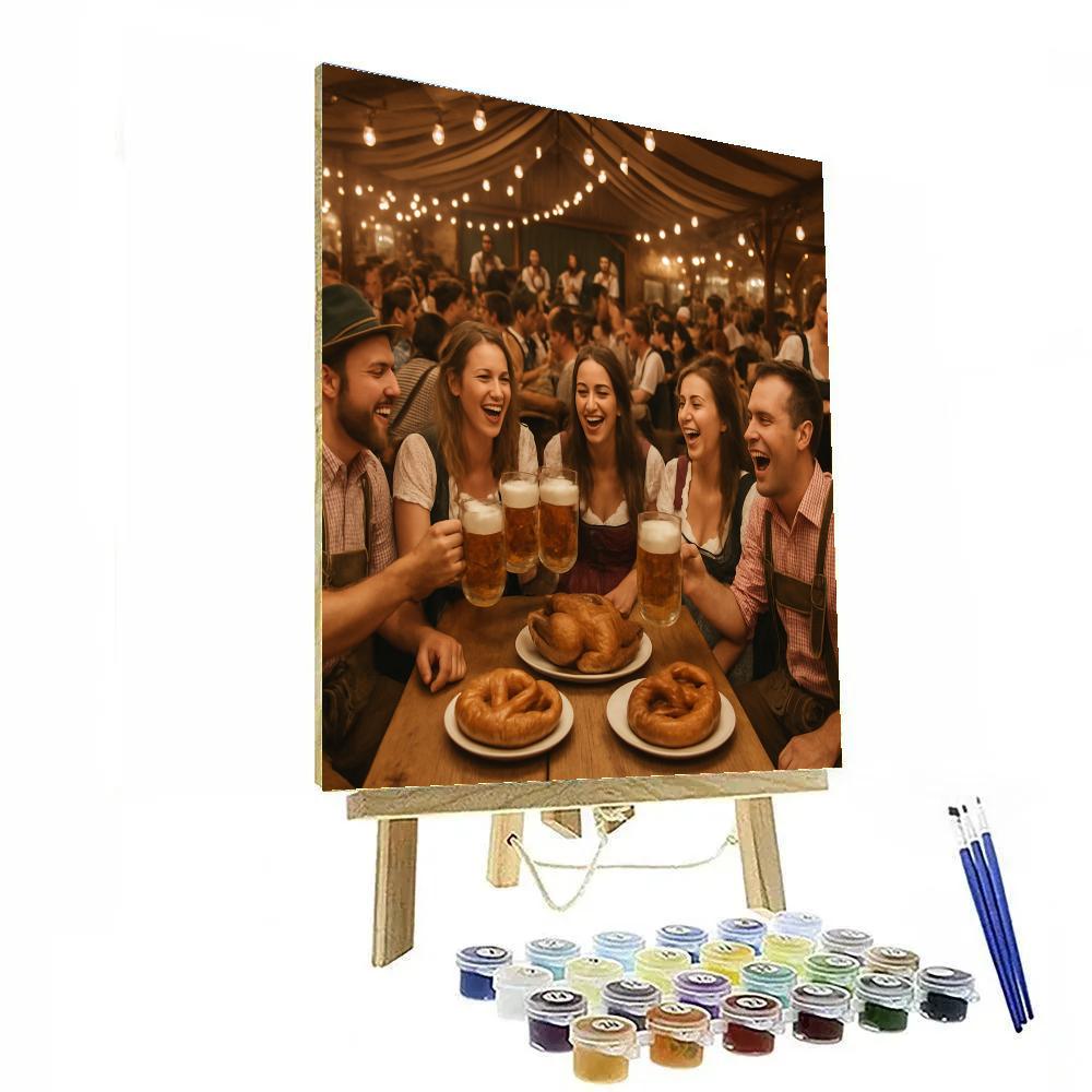 Oktoberfest Tent Toasts paint by number