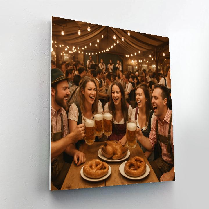 Oktoberfest Tent Toasts paint by number