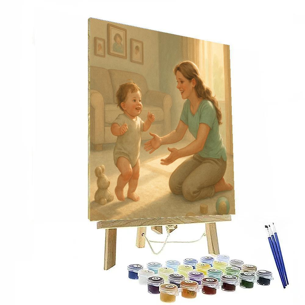 First Steps With Mothers Guiding Hand Paint by numbers art