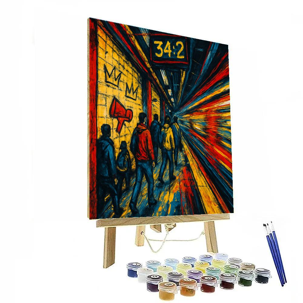 Basquiat Metro Rumble painting number kit
