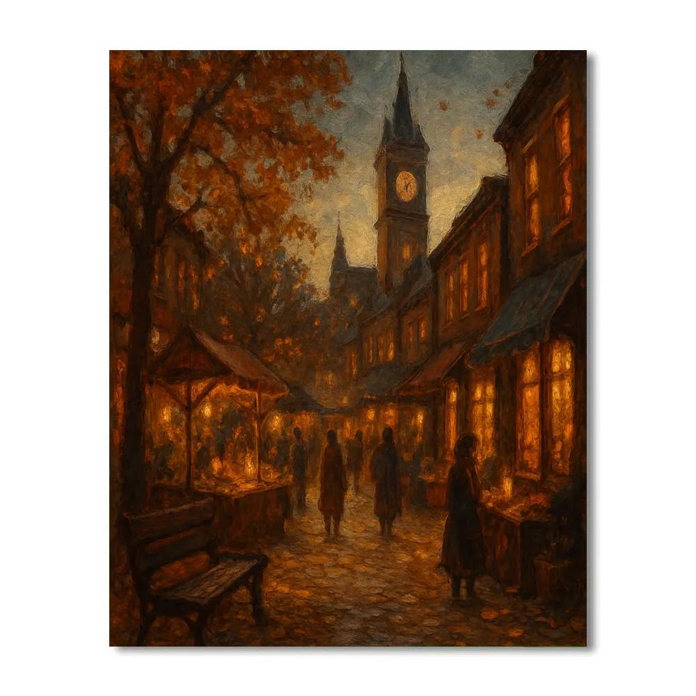 Clock Tower Lantern Market Paint by numbers kits