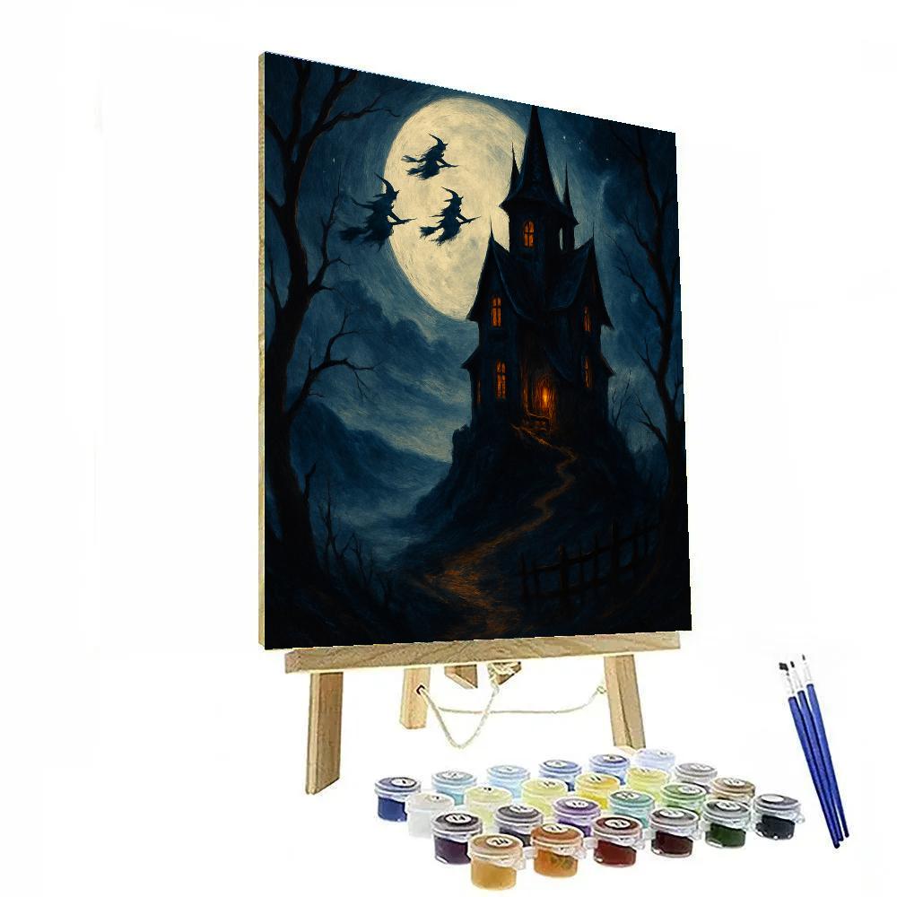 Haunted House On Indigo Hill Paint by numbers kits