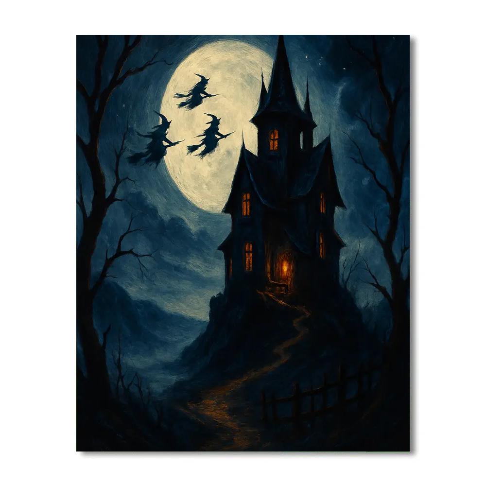 Haunted House On Indigo Hill Paint by numbers kits