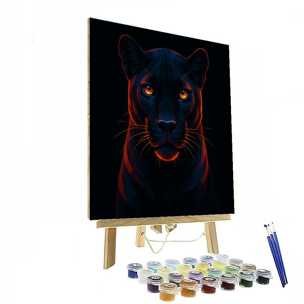 Regal Panther Geometry paint by numbers