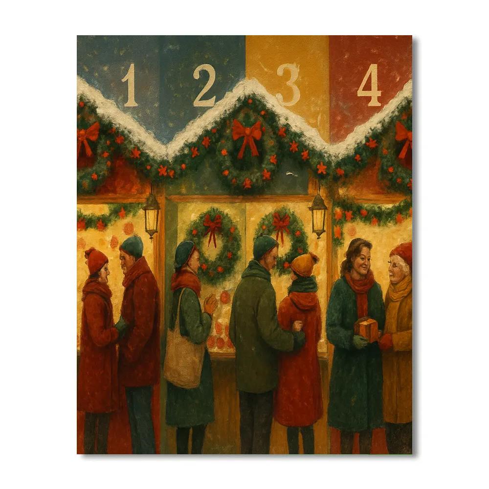 Wreaths At The Market paint by color