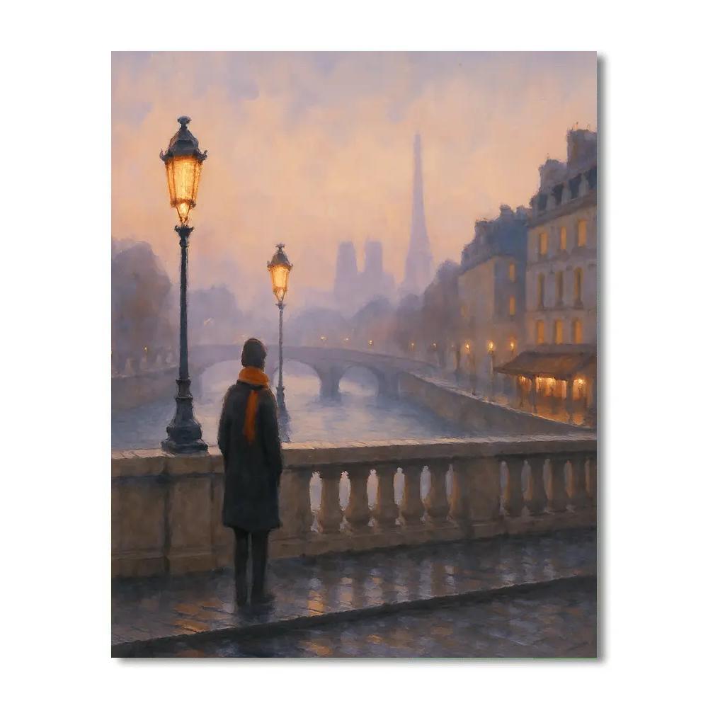Misty Bridge At Dawn Paint by numbers kits