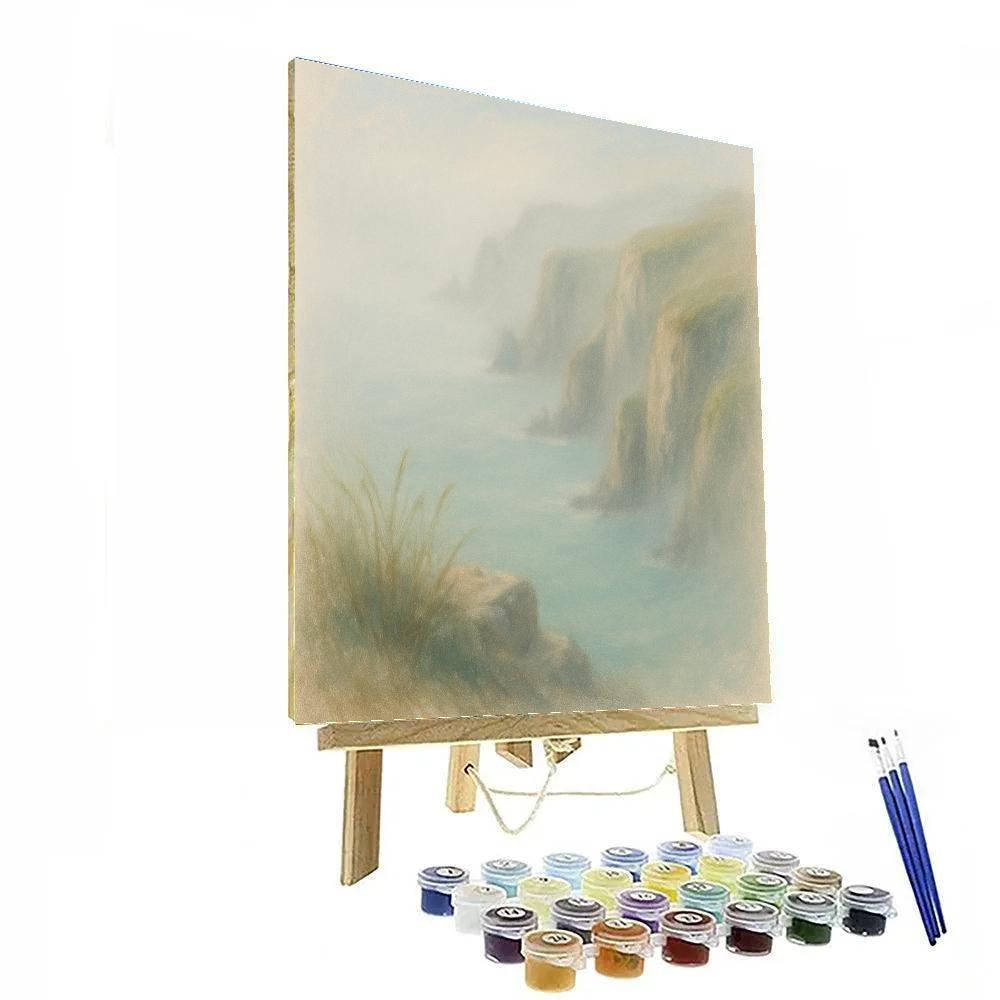 Coastal Cliffs At Gentle Morning Mist paint by number