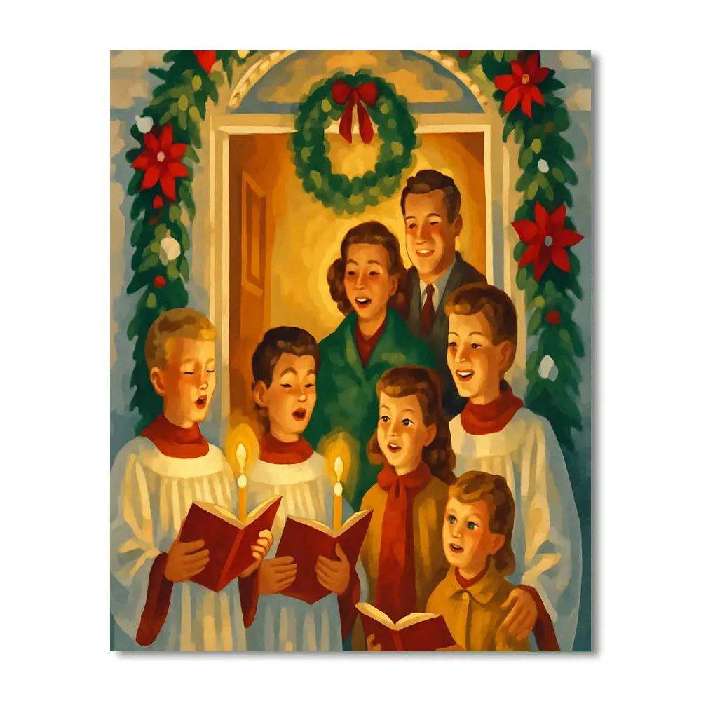 Candlelit Blessing Choir Paint by numbers art