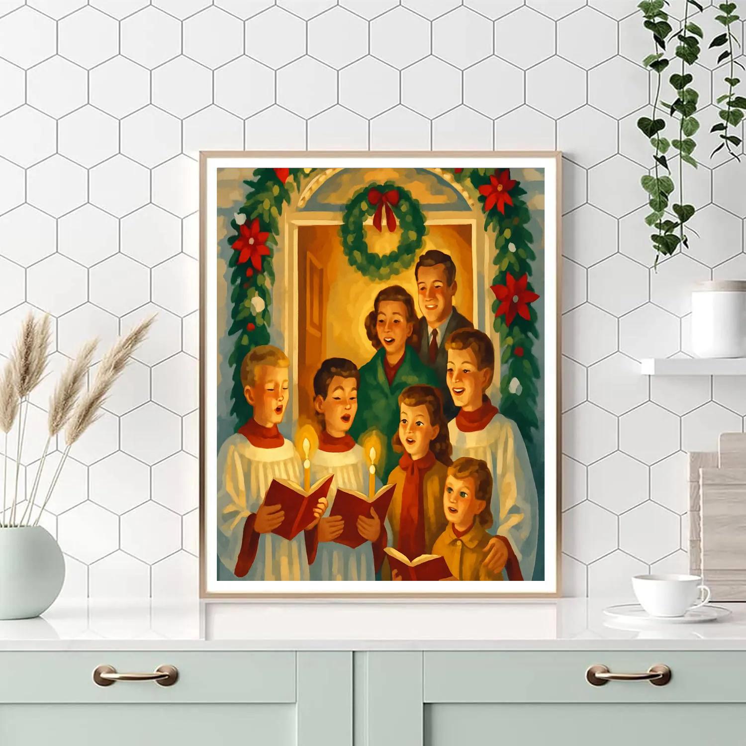 Candlelit Blessing Choir Paint by numbers art