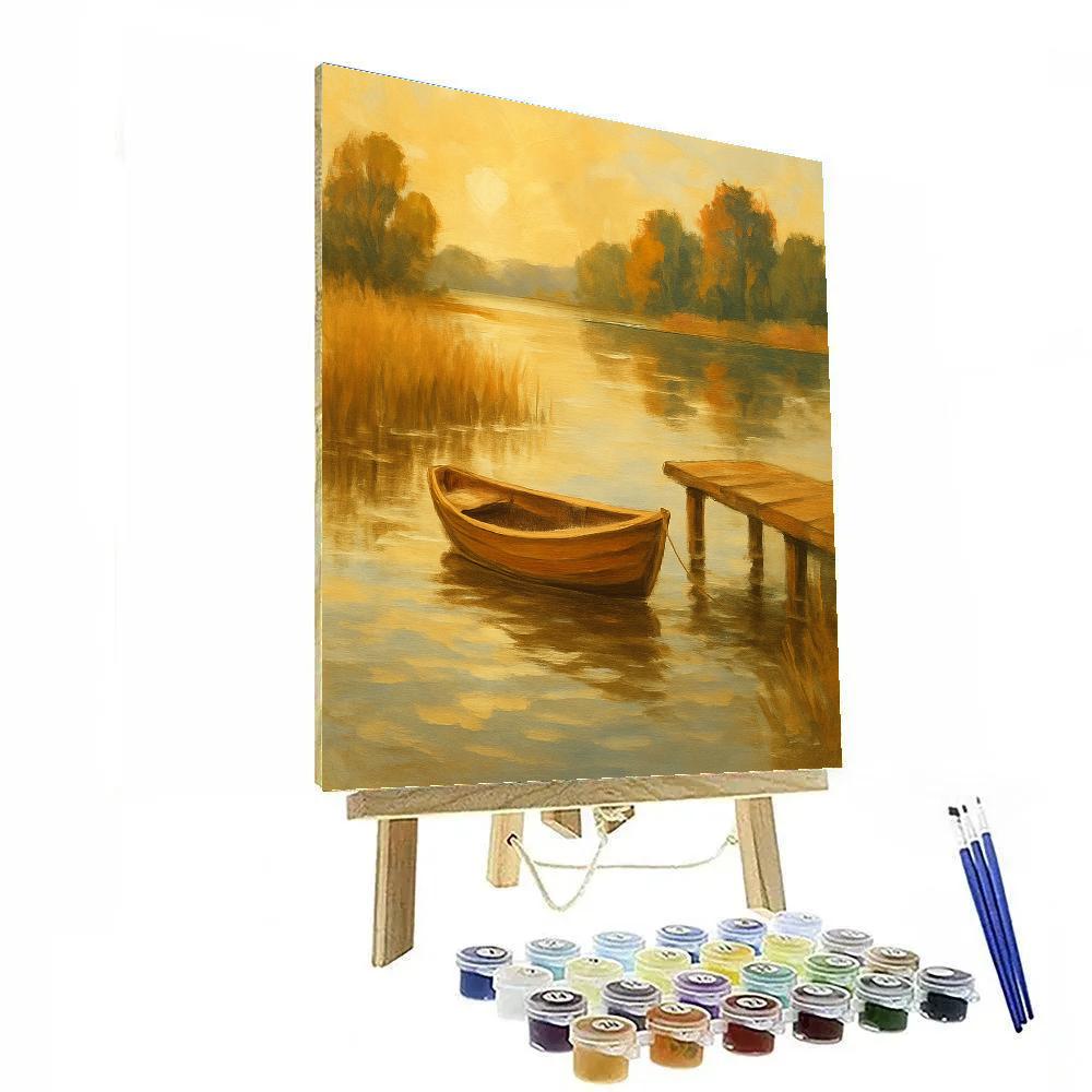 Rowboat Dreams On Golden Lake DIY paint by numbers