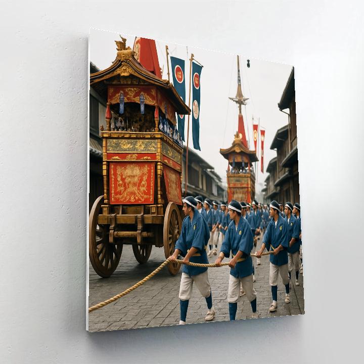 Gion Matsuri Procession Through Kyoto DIY paint by numbers