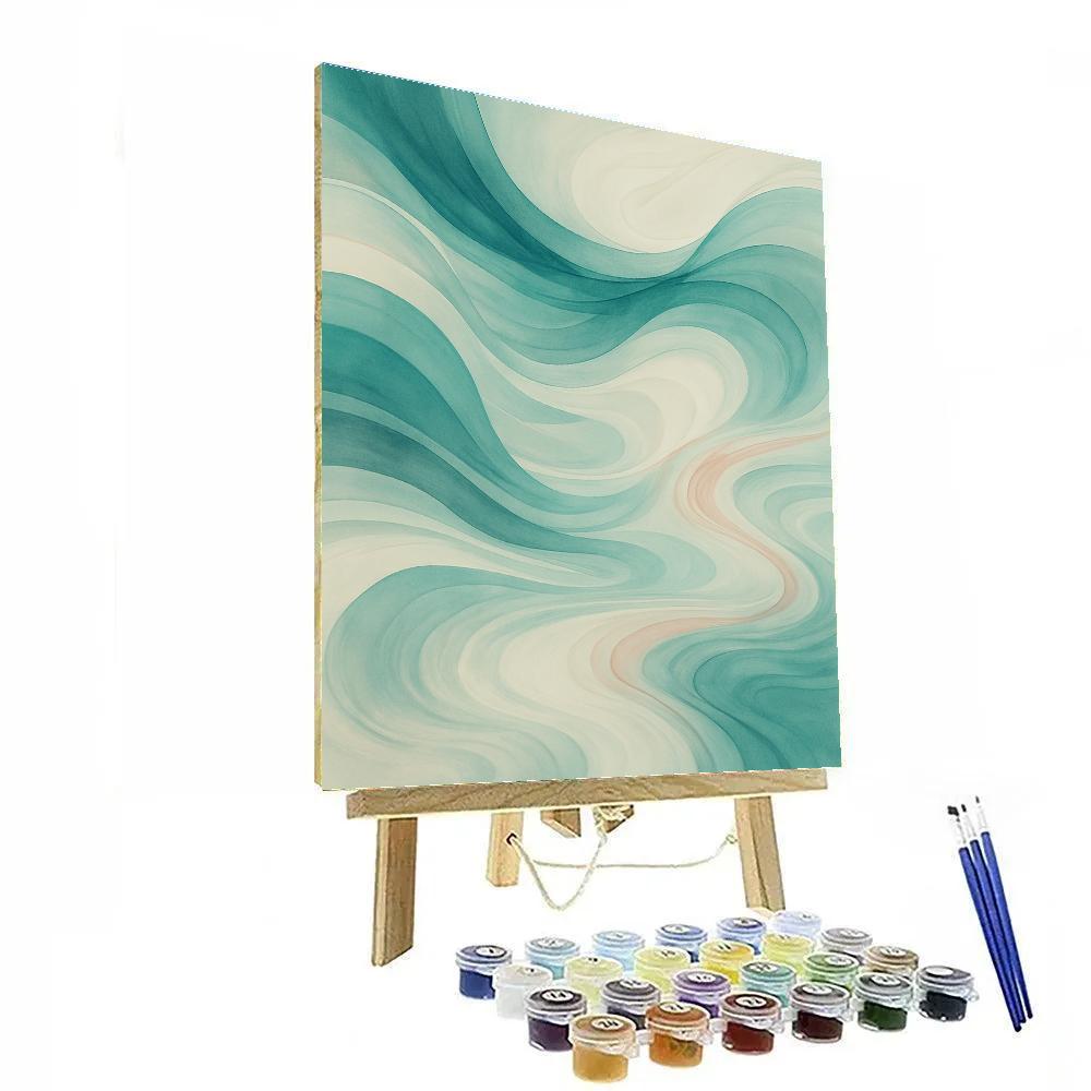 Abstract Tide Currents Paint by numbers art