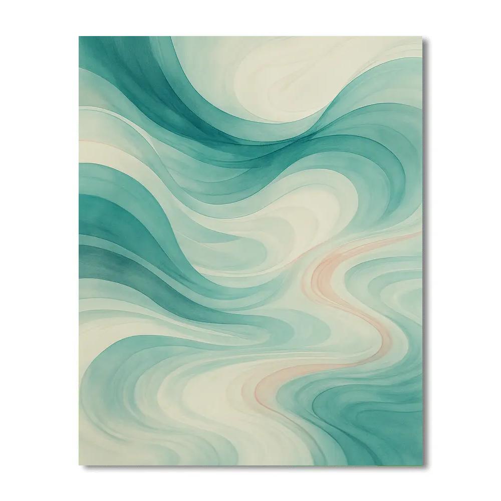 Abstract Tide Currents Paint by numbers art