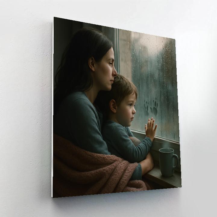 Hug On A Rainy Window Painting by numbers kit