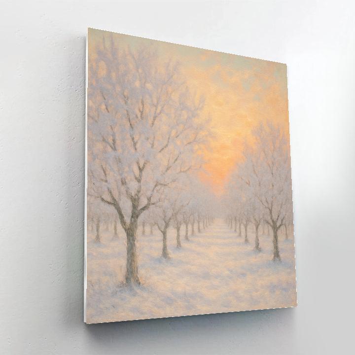 Sunrise Over Snowbound Orchard Numbered painting kits