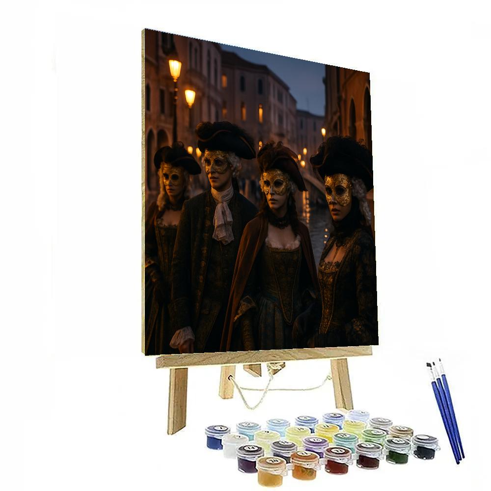 Venetian Carnival Masked Ball Street Paint by numbers kits
