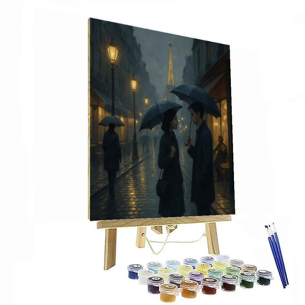 Paris Rainlit Promenade Paint by numbers kits