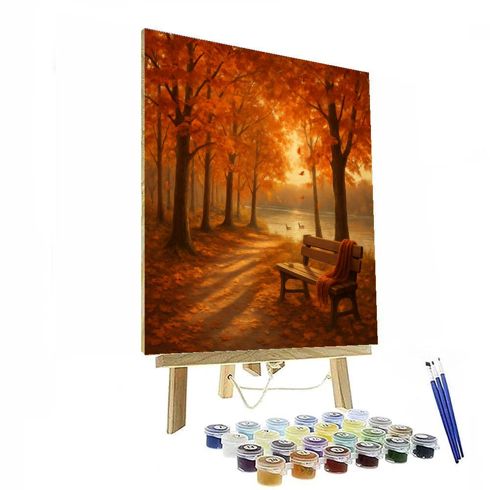 Autumn Leafway Tranquility paint by number