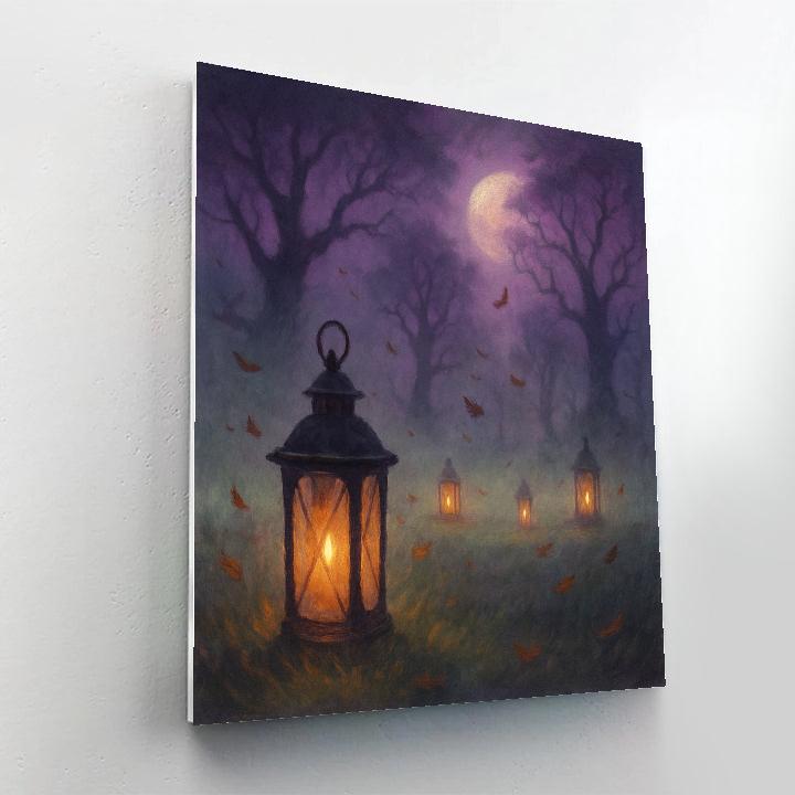 Fogbound Lantern Field Number painting