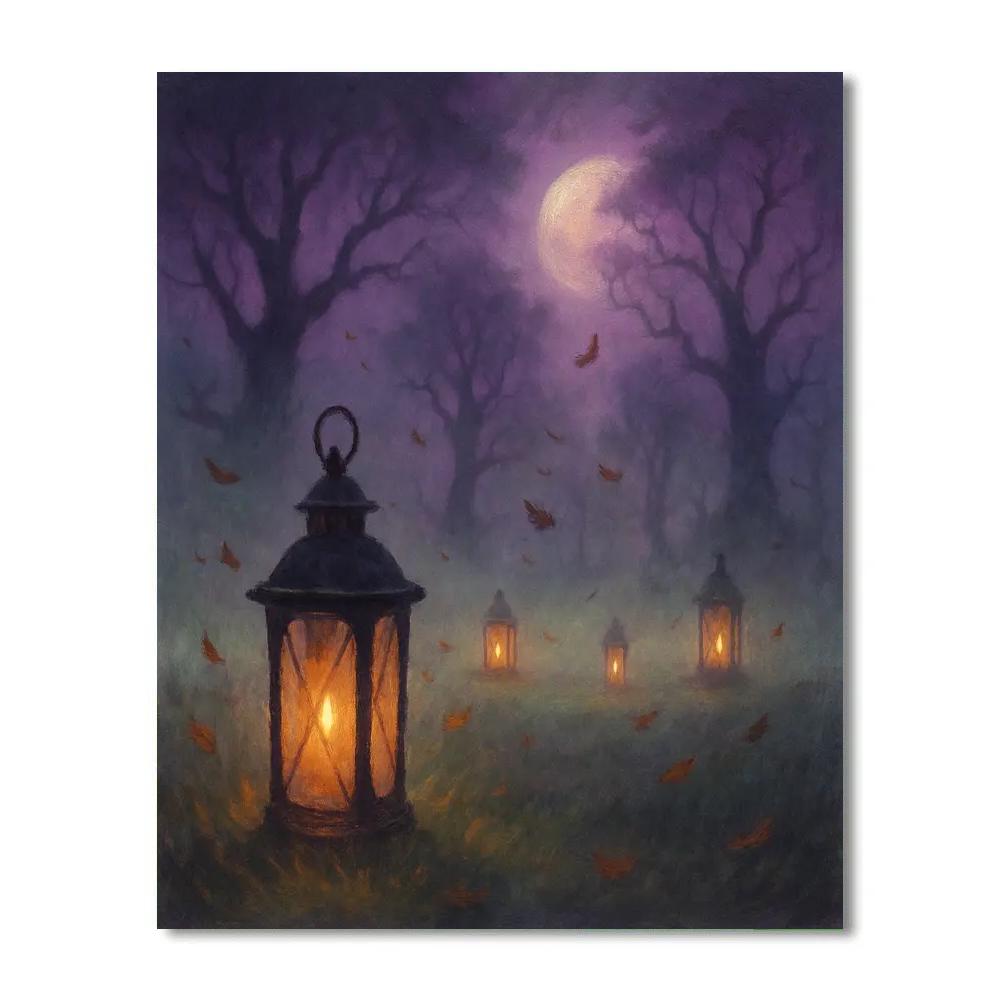 Fogbound Lantern Field Number painting