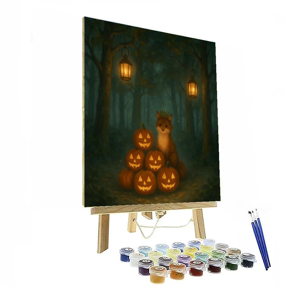 Lanterns In The Enchanted Thicket Number painting