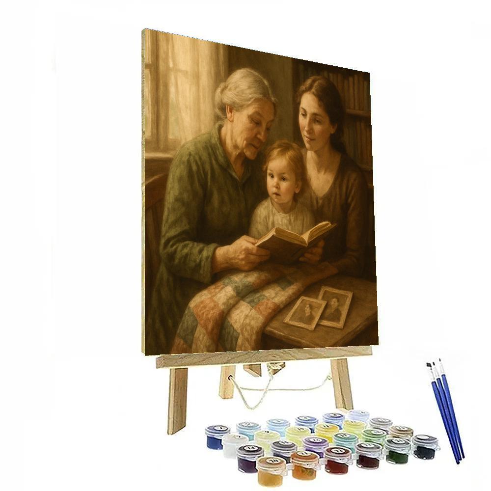 Grandmother And Mother Passing Stories Number painting