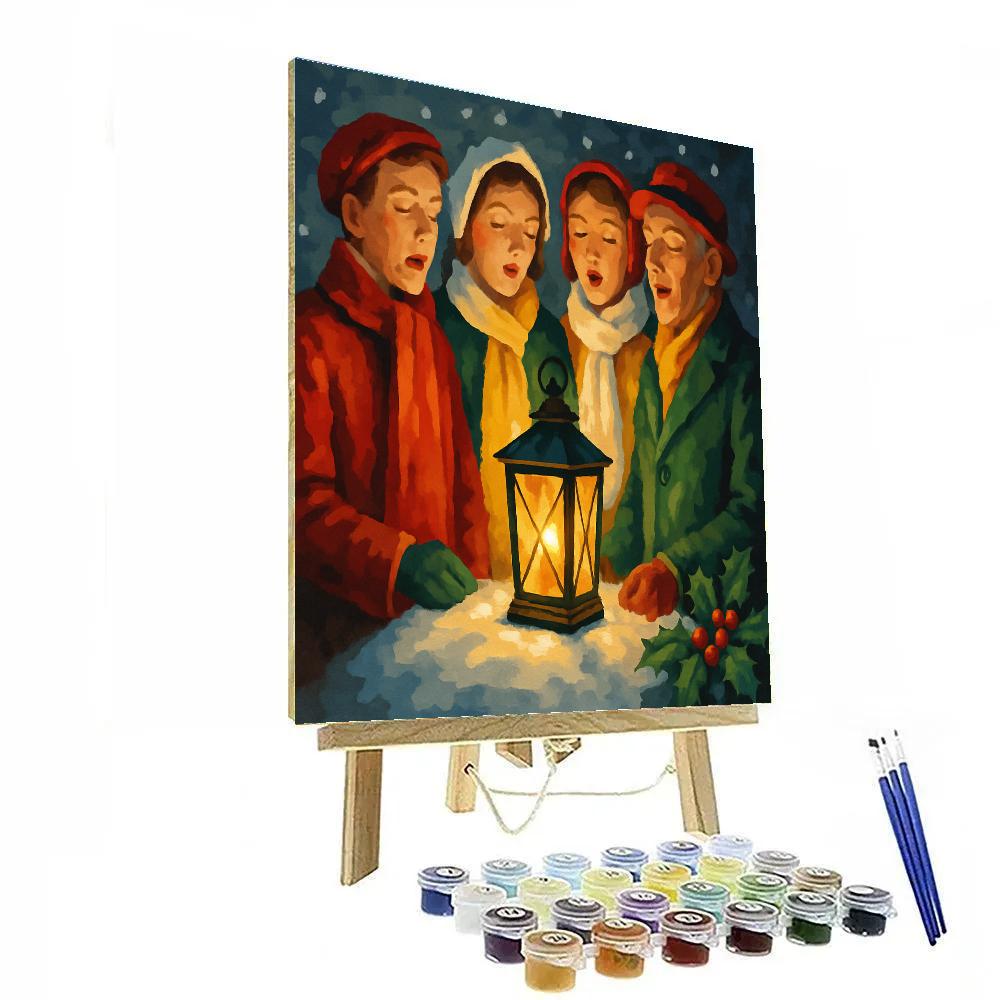 Snow Lantern Quartet Painting by numbers kit