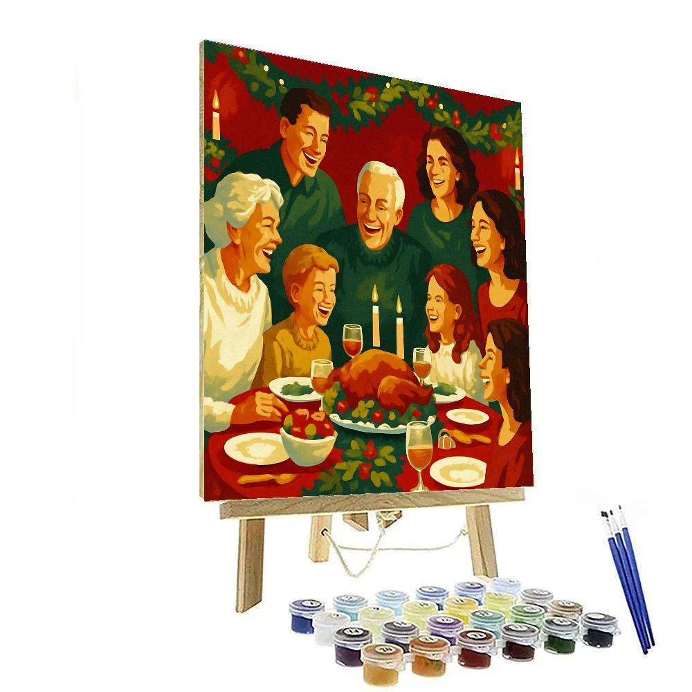 Ribboned Table Reunion Paint by numbers art