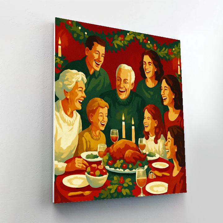 Ribboned Table Reunion Paint by numbers art